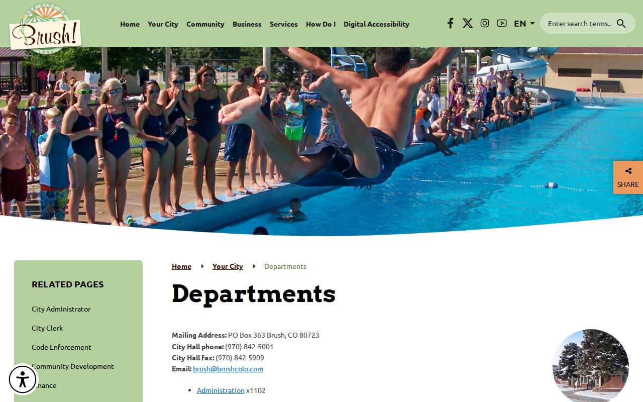 Brush warrant records city department directory